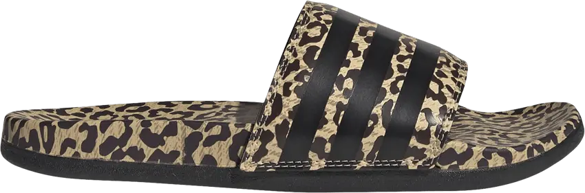  Adidas Wmns Adilette Comfort Slide &#039;Hazy Beige Leopard&#039;
