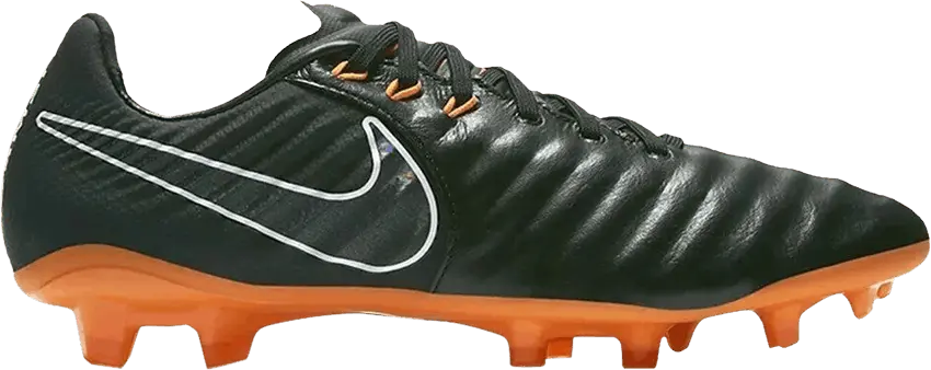  Nike Tiempo Legend 7 Elite FG GS &#039;Black Total Orange&#039;