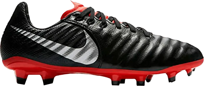  Nike Tiempo Legend 7 Elite FG GS &#039;Black Red&#039;