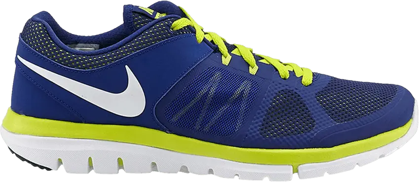Nike Flex 2014 Run &#039;Deep Royal Blue Venom Green&#039;