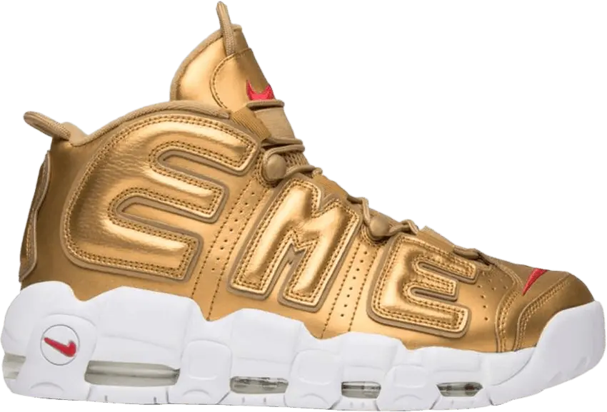Nike Supreme x Air More Uptempo &#039;Metallic Gold&#039; Sample