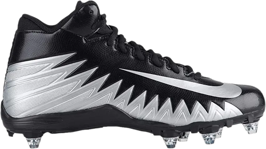  Nike Alpha Menace Varsity Mid D &#039;Black Metallic Silver&#039;