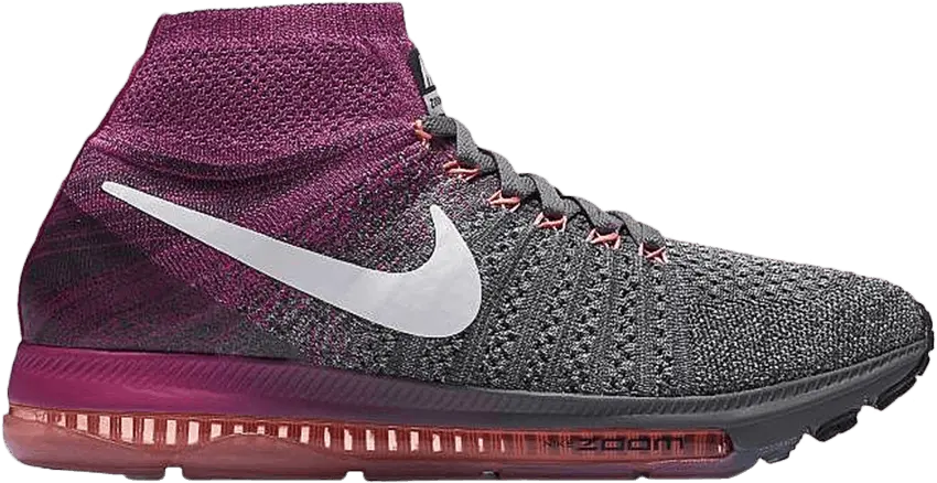 Nike Wmns Zoom All Out Flyknit &#039;Grey Pink&#039;