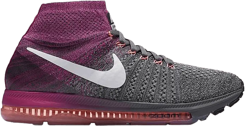  Nike Wmns Zoom All Out Flyknit &#039;Grey Pink&#039;