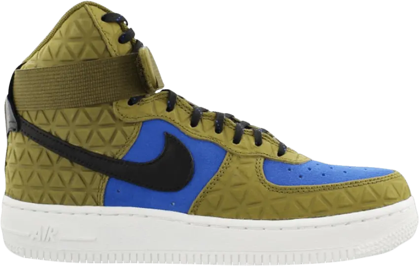  Nike Air Force 1 Hi Premium Suede Olive Flak/Black-Midnight Turquoise (Women&#039;s)