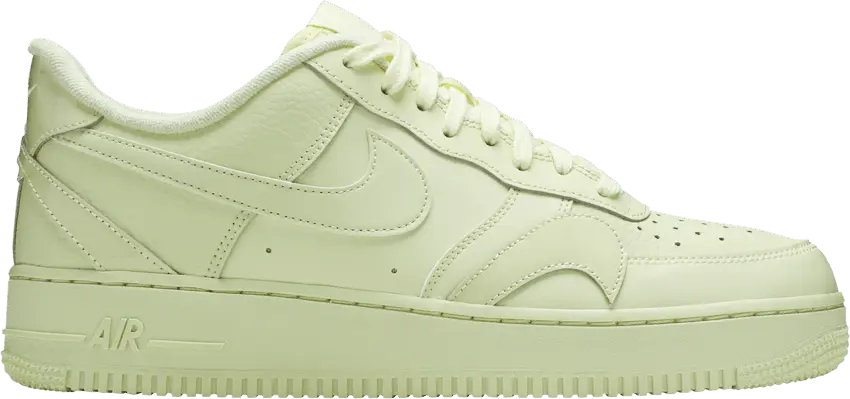  Nike Air Force 1 Low Misplaced Swooshes Pale Yellow