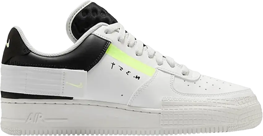  Nike Air Force 1 Low Type White Barely Volt