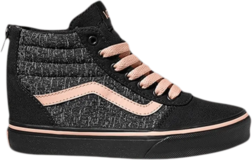  Vans Ward High Zip Kids &#039;Menswear - Black Rose Cloud&#039;