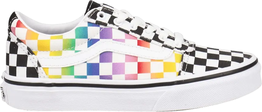  Vans Ward Kids &#039;Rainbow Checkerboard&#039;