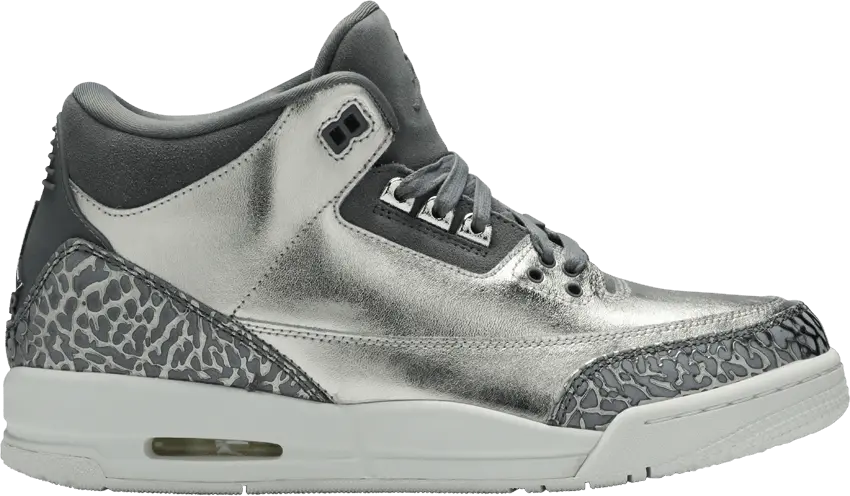  Jordan 3 Retro Premium Heiress Metallic Silver (GS)