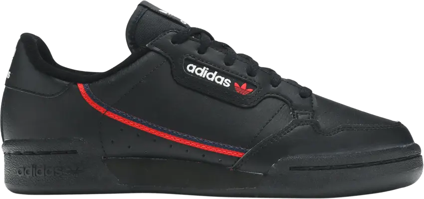  Adidas adidas Continental 80 Black Red (Kids)