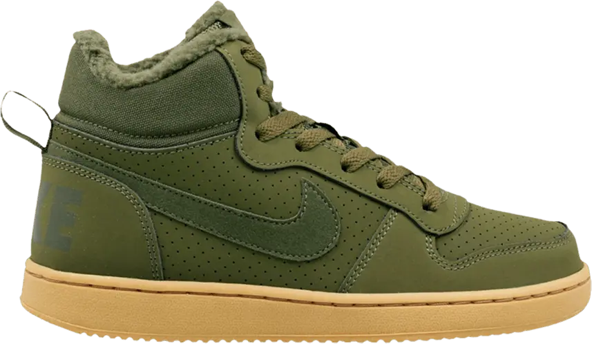  Nike Court Borought Mid Winter GS &#039;Olive Canvas Gum&#039;