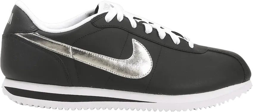  Nike Cortez Basic Leather &#039;06 &#039;Black Metallic Silver&#039;