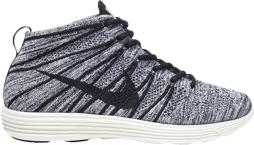  Nike Lunar Flyknit Chukka Black White Sail