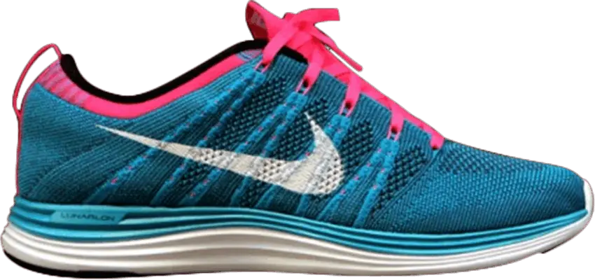 Nike Flyknit One+ Neon Turquoise/White-Squadron Blue-Pink Flash