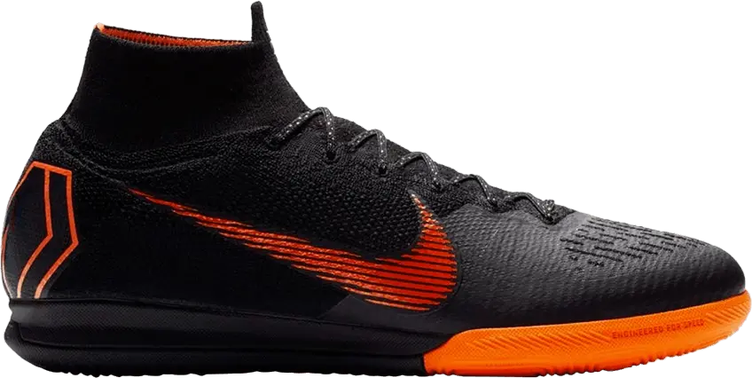  Nike Mercurial SuperflyX 6 Elite IC &#039;Black Orange&#039;