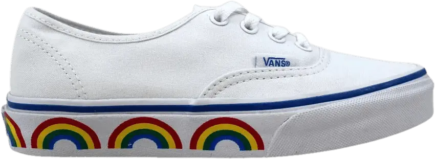  Vans Authentic Rainbow Tape True White