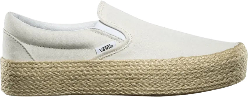  Vans Slip-On Platform Espadrille &#039;Marshmallow&#039;