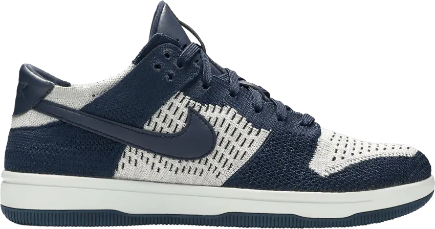  Nike Dunk Low Flyknit College Navy Pure Platinum