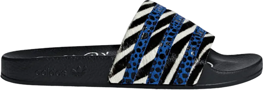  Adidas Wmns Adilette &#039;Core Black Blue White&#039;