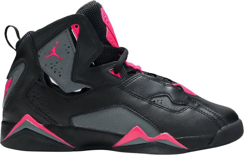  Jordan True Flight Black Dark Grey Deadly Pink (GS)