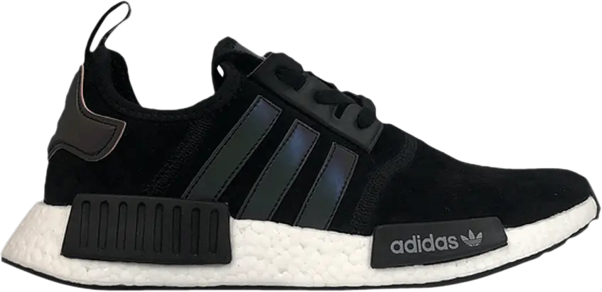  Adidas NMD_R1 J &#039;Black Shiny Blue&#039;