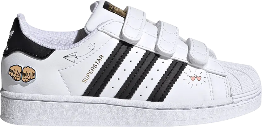  Adidas Superstar J &#039;Girls Rule - White&#039;