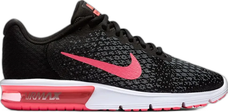  Nike Air Max Sequent 2 Black Vivid Pink (Women&#039;s)