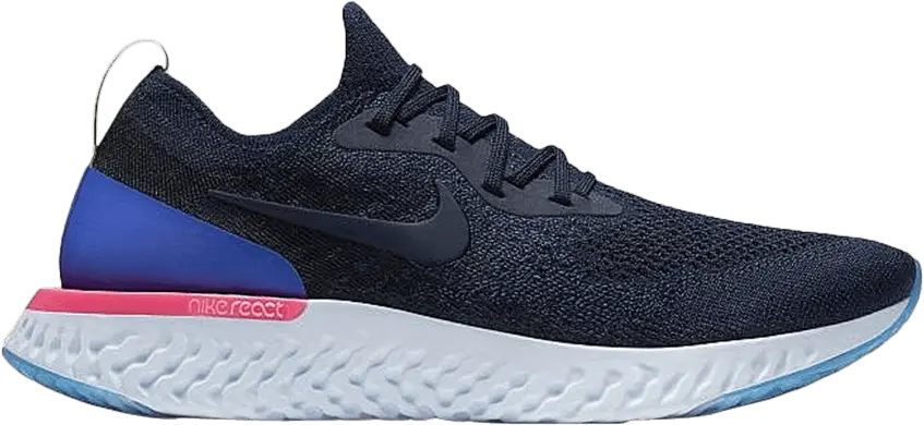  Nike Epic React Flyknit GS &#039;College Navy&#039;