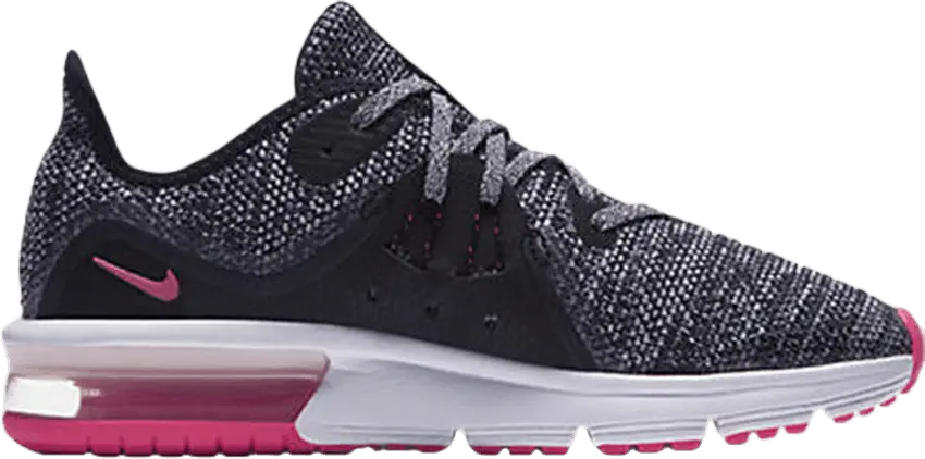  Nike Air Max Sequent 3 GS &#039;Black Pink&#039;