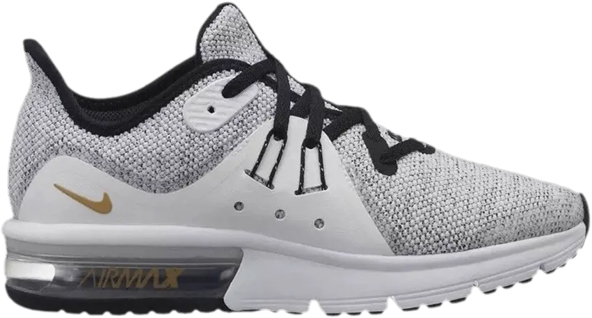  Nike Air Max Sequent 3 GS &#039;Black White&#039;