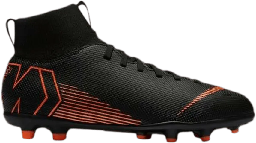  Nike Mercurial Superfly 6 Club FG MG &#039;Black Orange&#039;