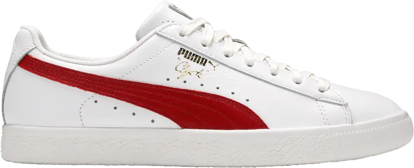  Puma Clyde Leather Foil White Cherry