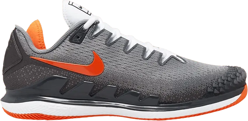  Nike Court Air Zoom Vapor X Knit HC &#039;Metallic Dark Grey Total Orange&#039;