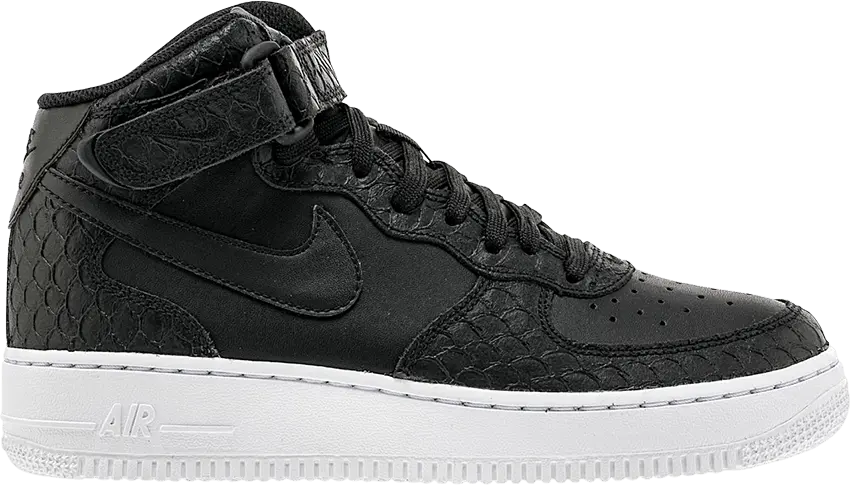  Nike Air Force 1 Mid Black Snake (GS)