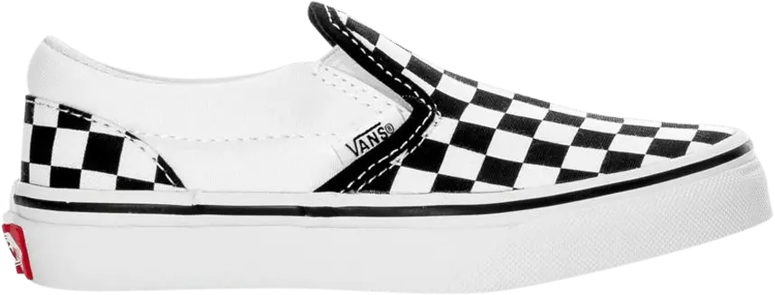  Vans Slip-On Little Kids &#039;Checkerboard Black White&#039;