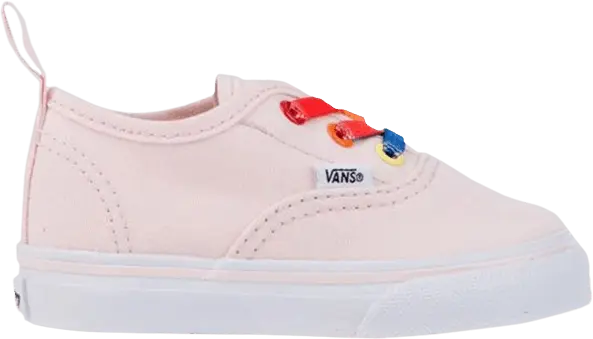  Vans Authentic Elastic Lace Toddler &#039;Rainbow Shine - Heavenly Pink&#039;