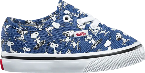  Vans Peanuts x Authentic Toddler &#039;Snoopy Skating&#039;