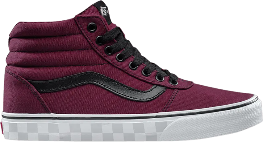  Vans Ward High &#039;Check Foxing - Cabernet&#039;