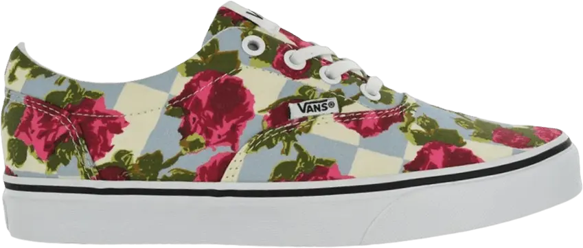  Vans Wmns Doheny &#039;Checkerboard Floral - Blue&#039;