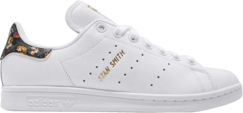  Adidas adidas Stan Smith White Gold Floral (Women&#039;s)