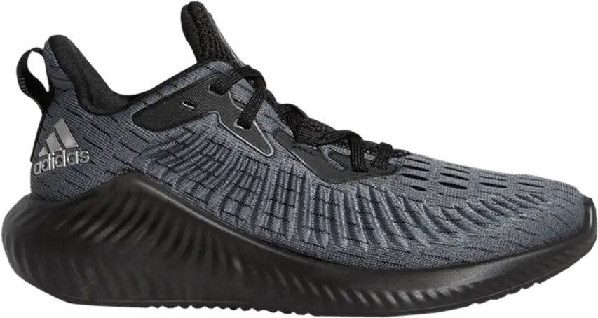  Adidas Alphabounce Plus J &#039;Core Black Grey&#039;