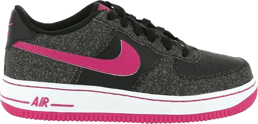  Nike Air Force 1 Low Black Vivid Pink (GS)