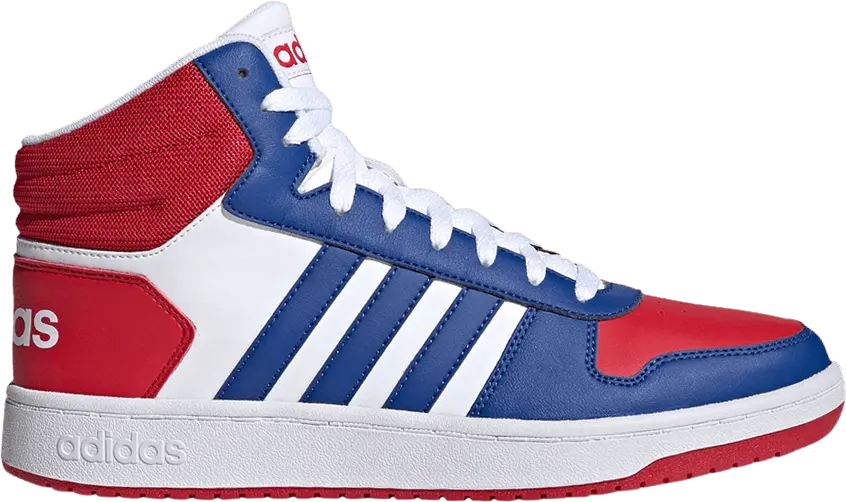  Adidas Hoops 2.0 Mid &#039;White Blue Red&#039;