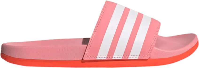  Adidas Wmns Adilette Comfort Slides &#039;Super Pop Red&#039;