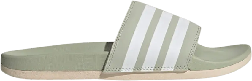  Adidas Wmns Adilette Comfort Slides &#039;Halo Green Ivory&#039;