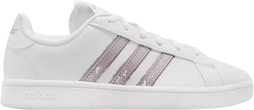  Adidas Wmns Grand Court Beyond &#039;White Matte Purple Metallic&#039;