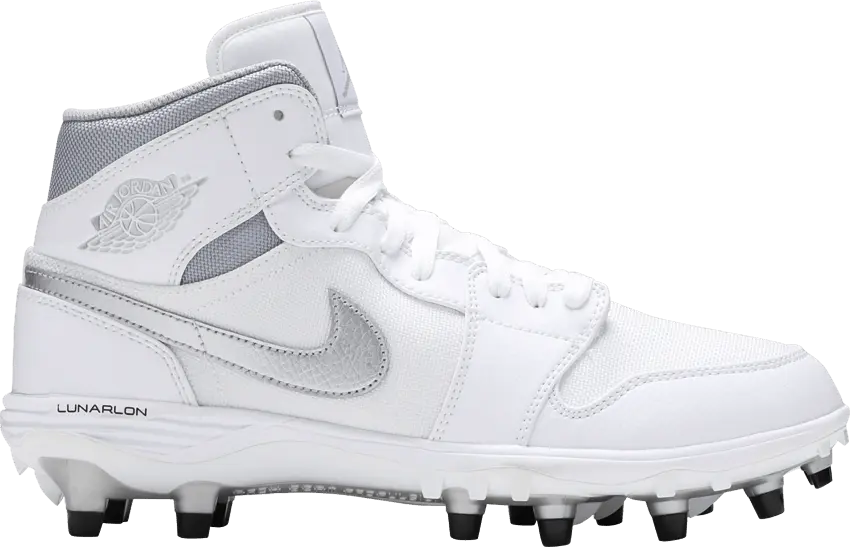  Jordan 1 Mid TD Cleat &#039;Metallic Silver&#039;