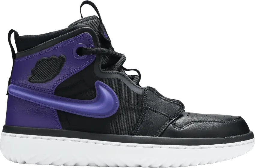  Jordan 1 High React Black Court Purple