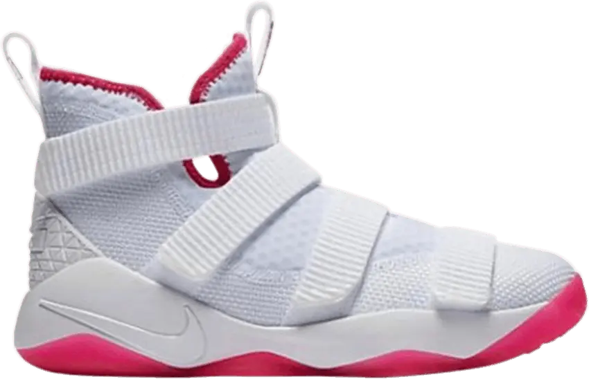  Nike LeBron Soldier 11 GS &#039;White Vivid Pink&#039;